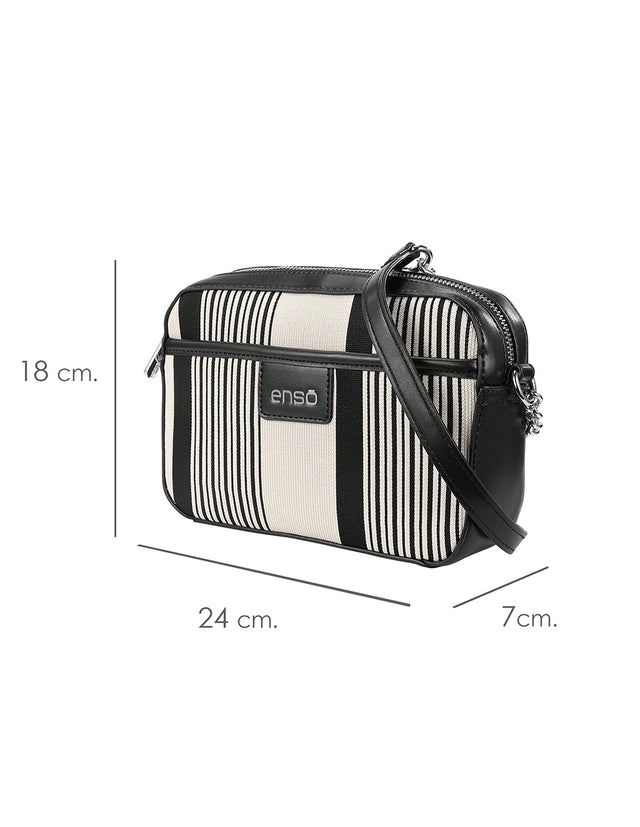 Bolsa Crossbody Enso Mujer EB243312CBBE Negro/Beige