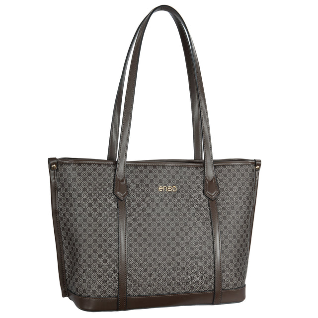 Bolsa Tote Enso Mujer EB25301TTMBR Monograma Chocolate