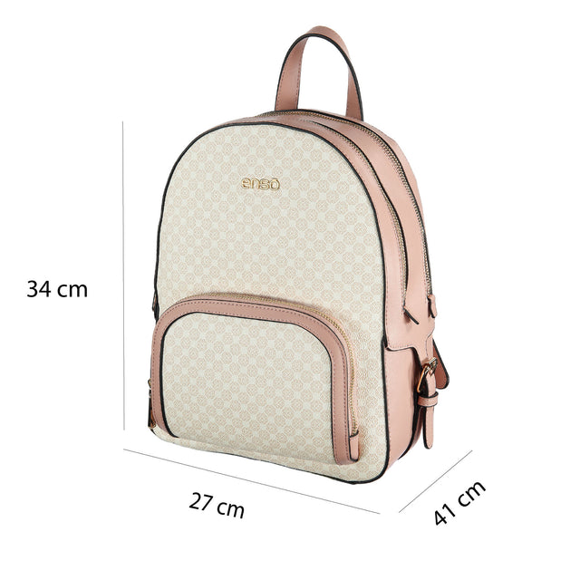 Bolsa Backpack Enso Mujer EB25403BPMBE Monograma Beige