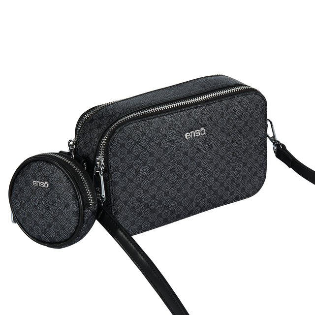 Bolsa Crossbody Enso Mujer EB25503CBMB Monograma Negro