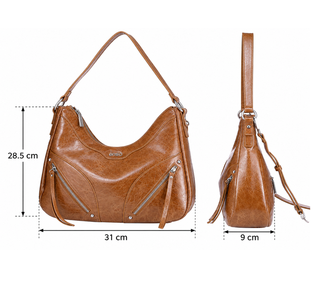 Bolsa Hobo Enso Mujer EB261025H Baguette Fruncida
