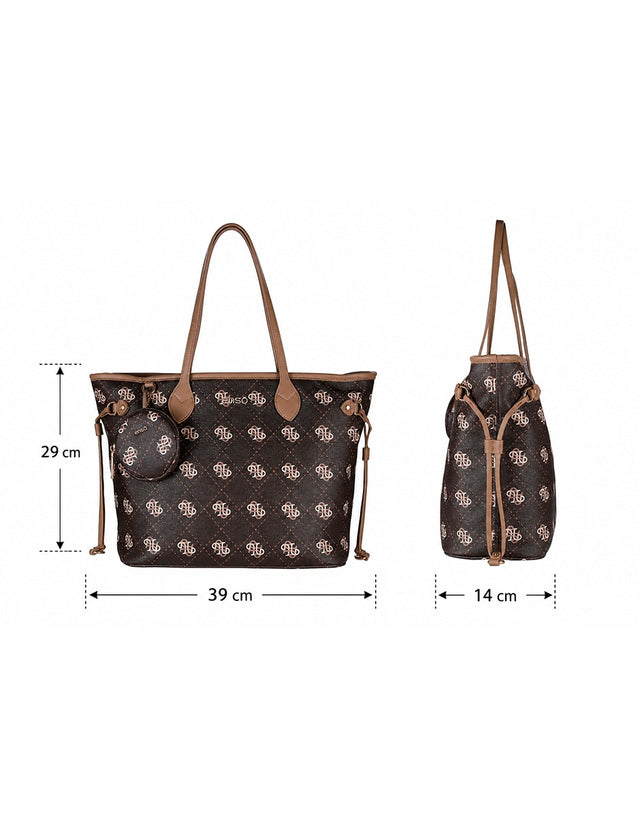 Bolsa Tote Enso Mujer EB26701T Monograma Café