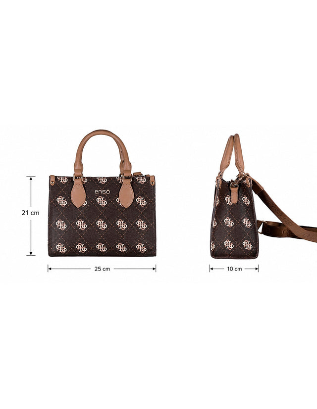 Bolsa Tote Enso Mujer EB26702T Monograma Café