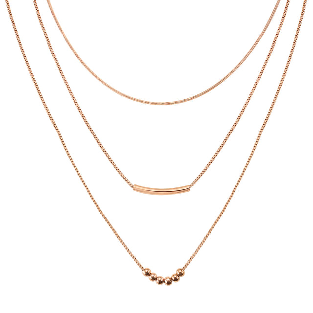 Collar y Dije de Acero Inoxidable Enso IC Para Mujer EIC252472R Color Rosado