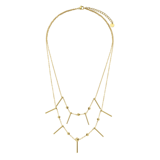 Collar y Dije de Acero Inoxidable Enso IC Para Mujer EIC252474G Color Dorado