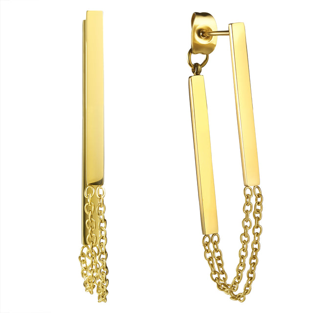 Aretes de Acero Inoxidable Enso IC Para Mujer EIC252481G Color Dorado