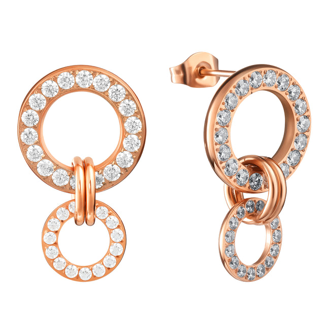 Aretes de Acero Inoxidable Enso IC Para Mujer EIC252482R Color Rosado