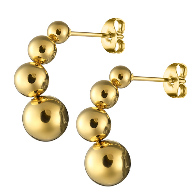 Aretes de Acero Inoxidable Enso IC Para Mujer EIC252484G Color Dorado
