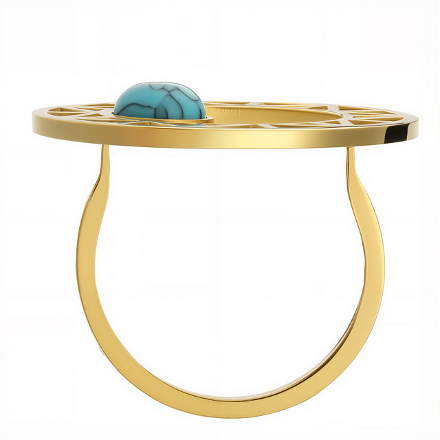 Anillo de Acero Inoxidable Enso IC Para Mujer EIC252488G Color Dorado