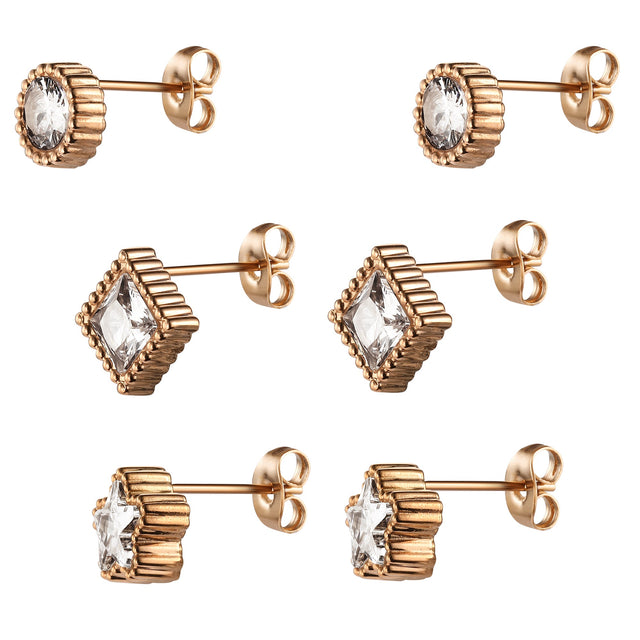 Set de Aretes Enso Para Mujer EJE3353R Rosado