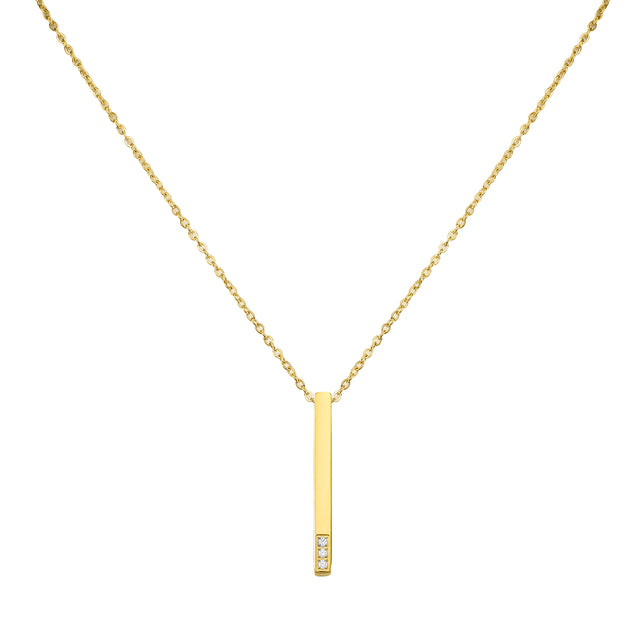 Collar y Dije Acero Inoxidable Enso Para Mujer EJN3363G Dorado