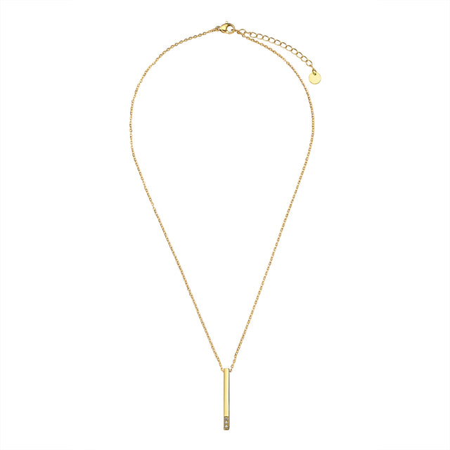 Collar y Dije Acero Inoxidable Enso Para Mujer EJN3363G Dorado