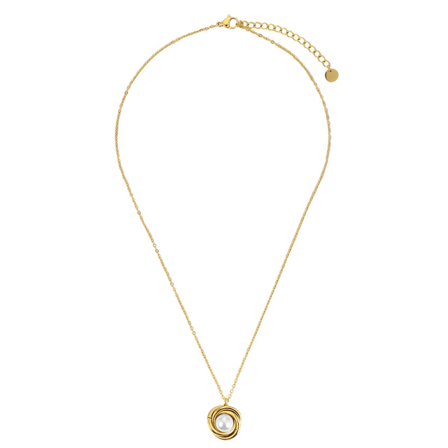 Collar y Dije Enso Para Mujer EJN3433G Dorado