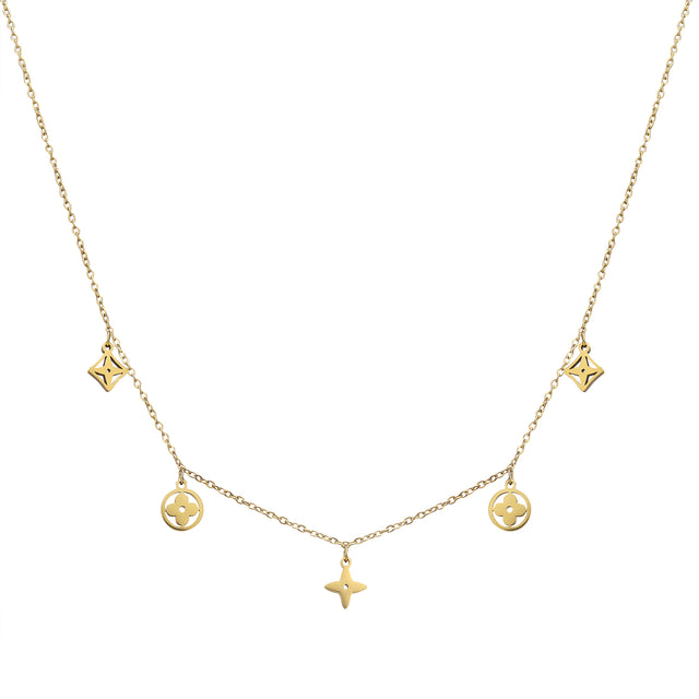 Collar y Dije Enso Para Mujer EJN3434G Dorado