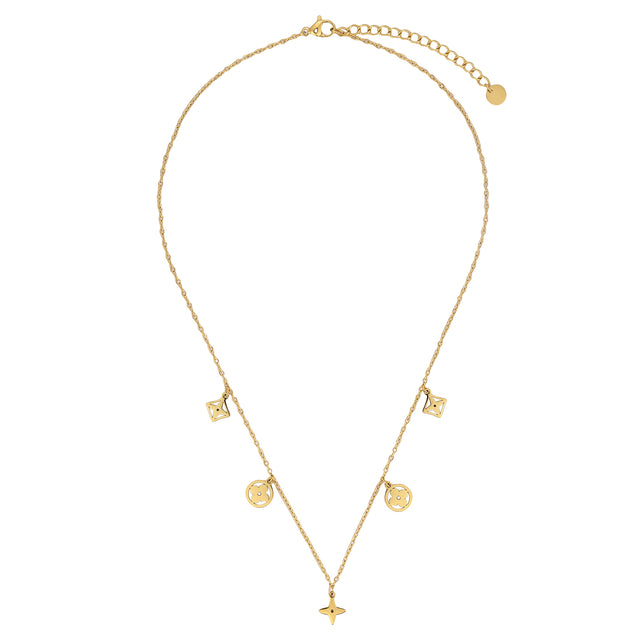 Collar y Dije Enso Para Mujer EJN3434G Dorado