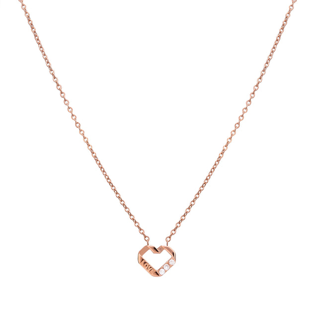 Collar y Dije Enso Para Mujer EJN3435R Rosado