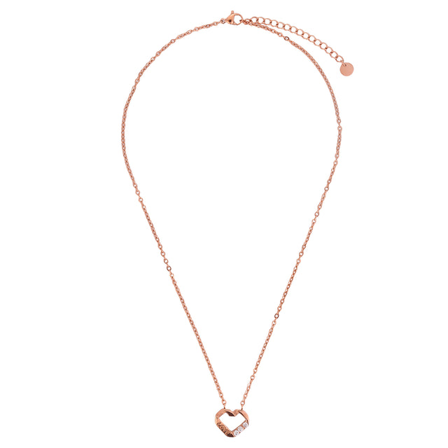 Collar y Dije Enso Para Mujer EJN3435R Rosado
