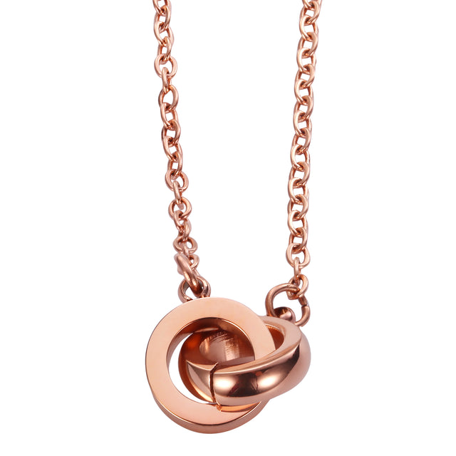 Collar y Dije Enso Para Mujer EJN3436R Rosado