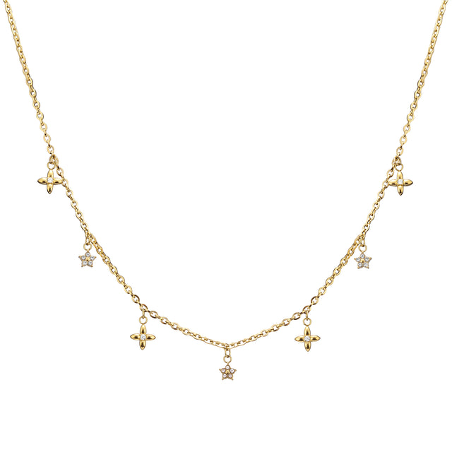 Collar y Dije Enso Para Mujer EJN3437G Dorado