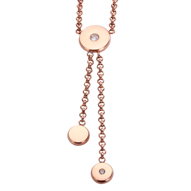 Collar y Dije Enso Para Mujer EJN3438R Rosado