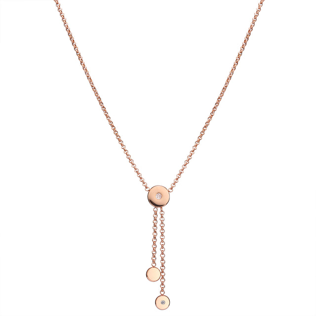 Collar y Dije Enso Para Mujer EJN3438R Rosado