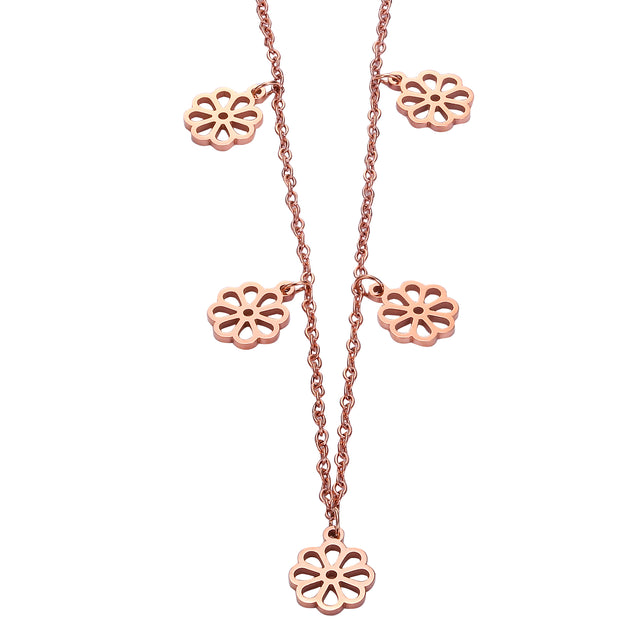 Collar y Dije Enso Para Mujer EJN3439R Rosado