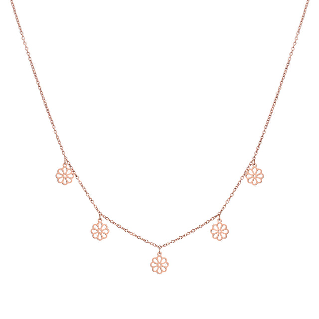 Collar y Dije Enso Para Mujer EJN3439R Rosado