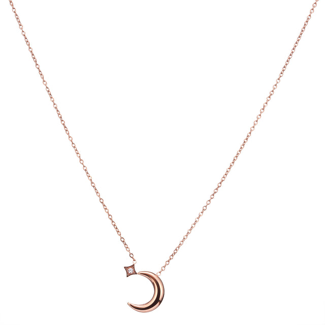 Collar y Dije Enso Para Mujer EJN3440R Rosado