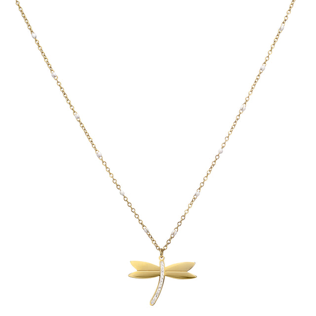 Collar y Dije Enso Para Mujer EJN3443G Dorado