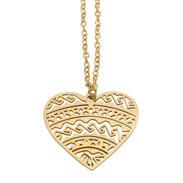Collar y Dije Enso Para Mujer EJN3444G Dorado
