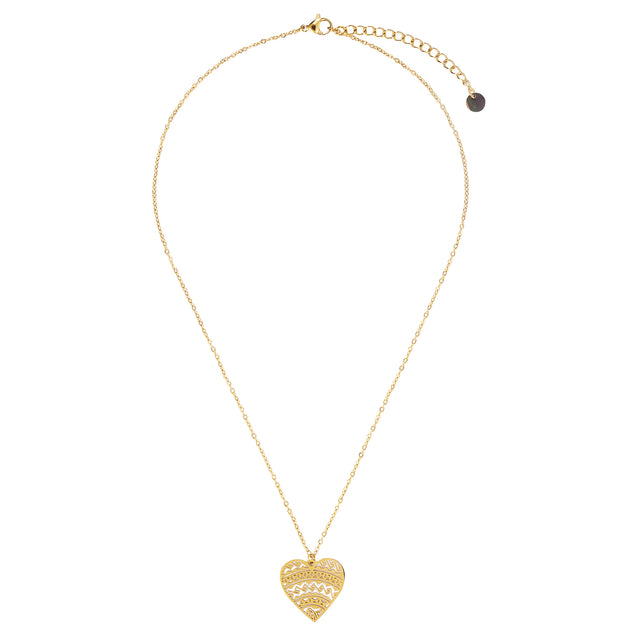 Collar y Dije Enso Para Mujer EJN3444G Dorado