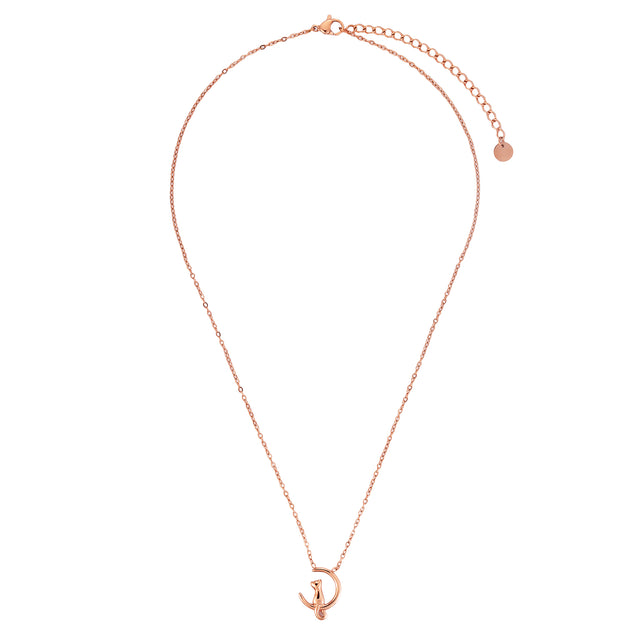 Collar y Dije Enso Para Mujer EJN3489R Rosado