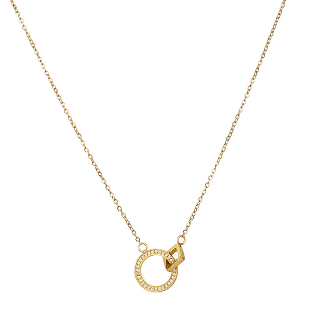 Collar y Dije Enso Para Mujer EJN3518G Dorado