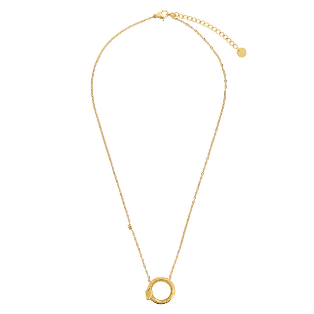 Collar y Dije Enso Para Mujer EJN3524G Dorado