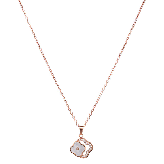 Collar y Dije Enso Para Mujer EJN3525R Rosado