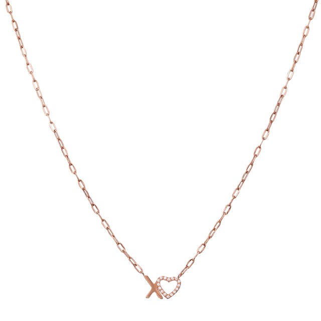 Collar y Dije Enso Para Mujer EJN3549R Rosado