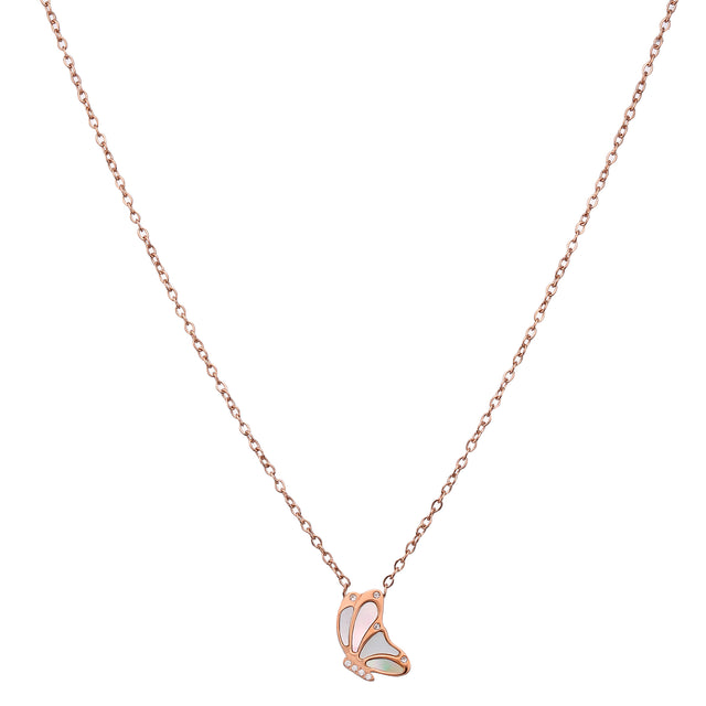 Collar y Dije Enso Para Mujer EJN3550R Rosado