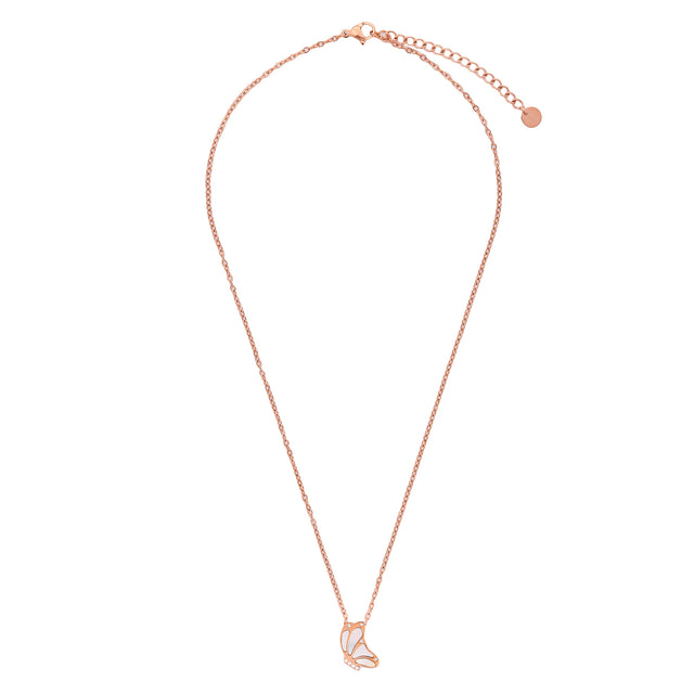 Collar y Dije Enso Para Mujer EJN3550R Rosado