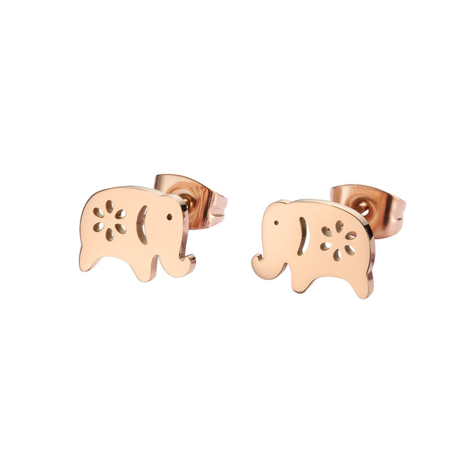 Set de Collar y Aretes de Acero Inoxidable Enso para Mujer EJS3240R color Oro Rosa
