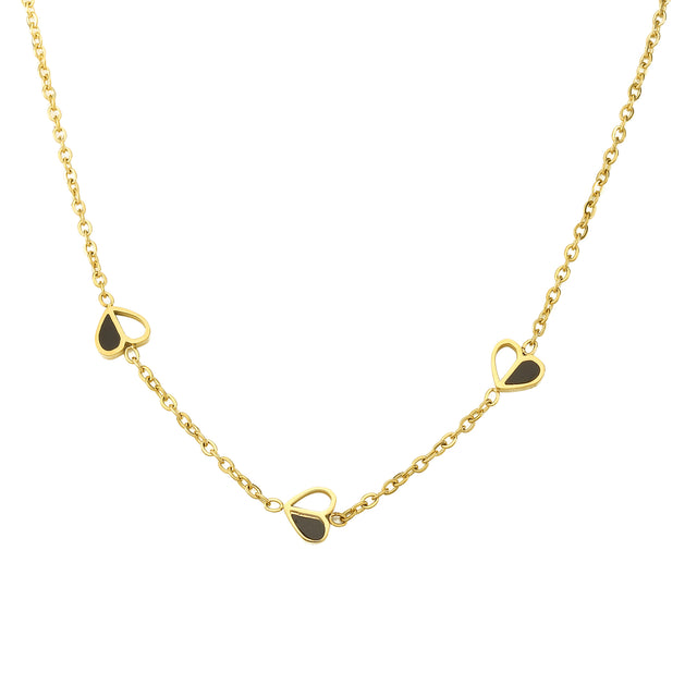 Set de Collar y Aretes Acero Inoxidable Enso Para Mujer EJS3377G Dorado