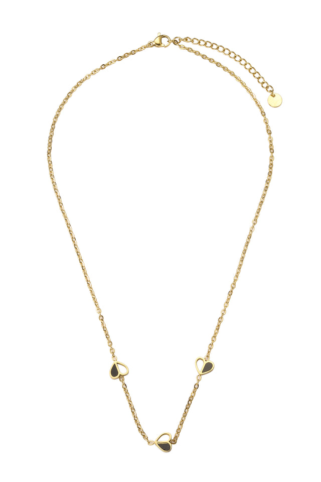 Set de Collar y Aretes Acero Inoxidable Enso Para Mujer EJS3377G Dorado