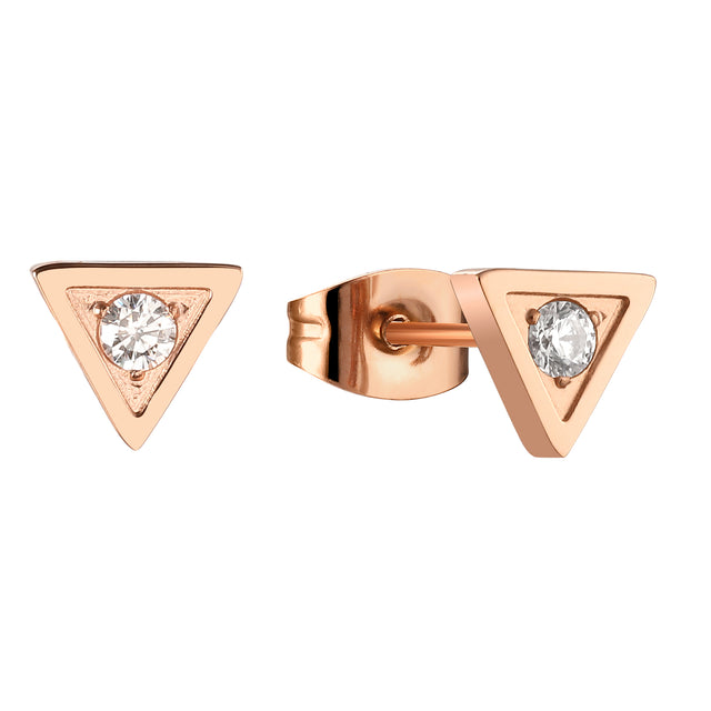 Set de Collar y Aretes Acero Inoxidable Enso Para Mujer EJS3379R Rosado