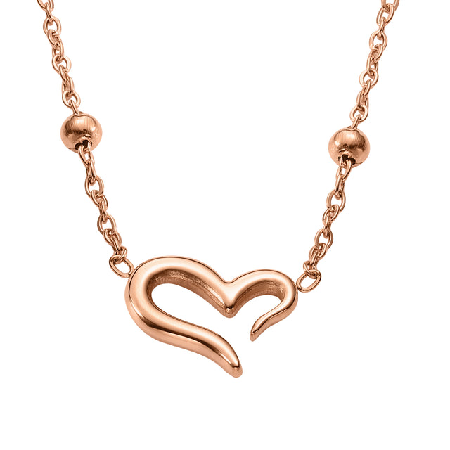 Set de Collar y Aretes Acero Inoxidable Enso Para Mujer EJS3380R Rosado