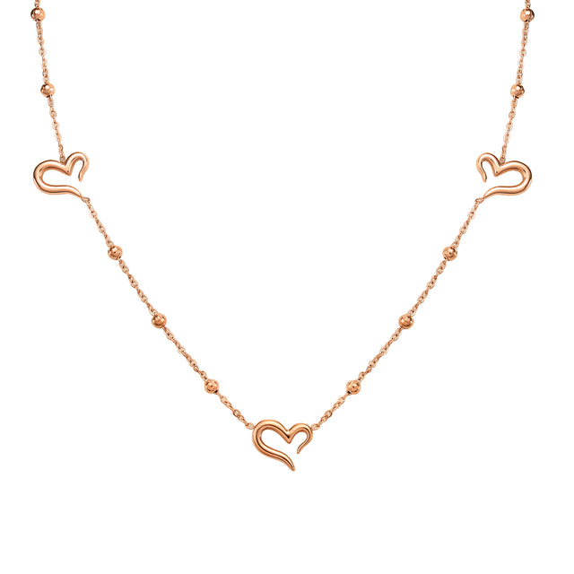 Set de Collar y Aretes Acero Inoxidable Enso Para Mujer EJS3380R Rosado