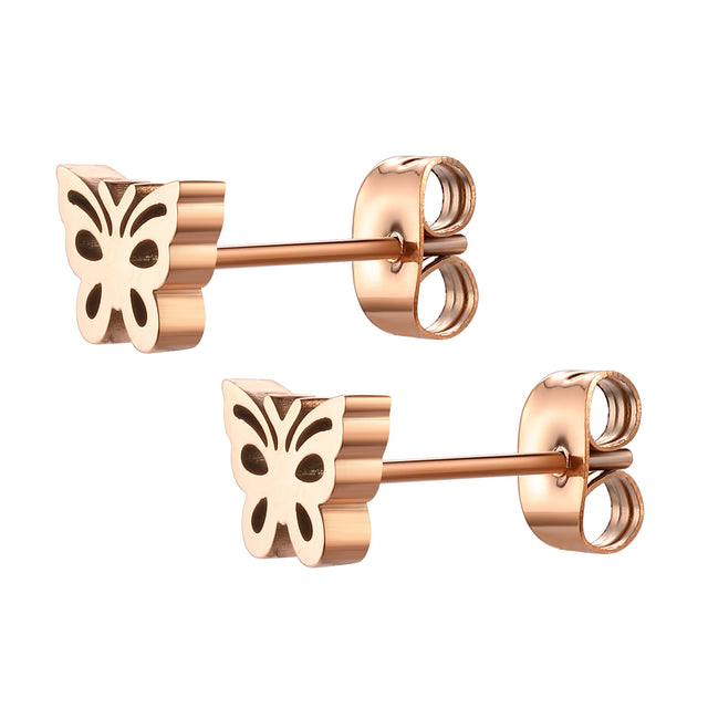 Set de Collar y Aretes Acero Inoxidable Enso Para Mujer EJS3381R Rosado