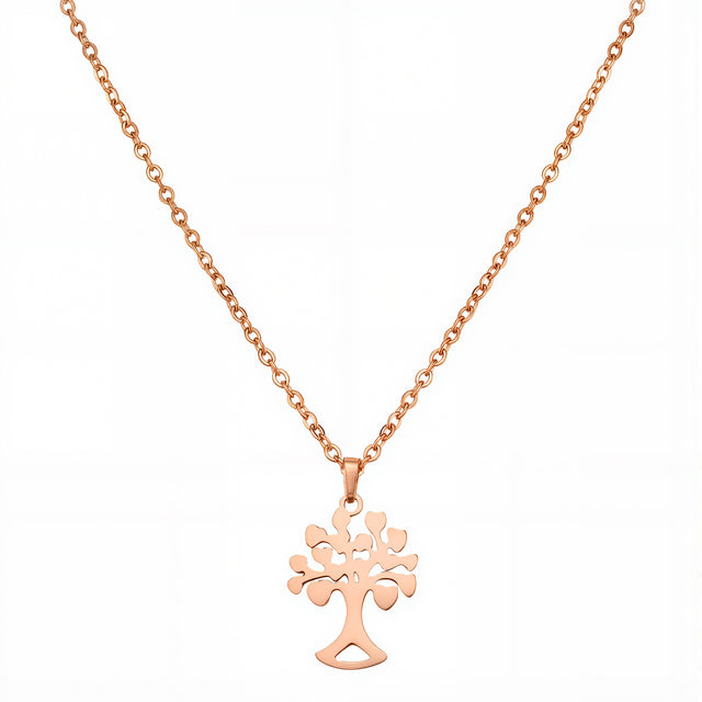 Set de Collar y Aretes de Acero Inoxidable Enso Para Mujer EJS3403R