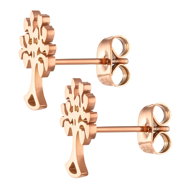 Set de Collar y Aretes de Acero Inoxidable Enso Para Mujer EJS3403R