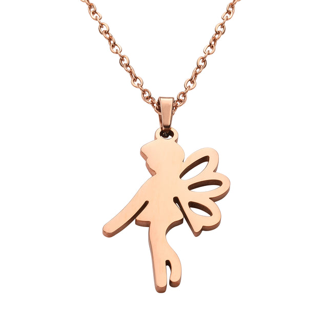 Set de Collar y Aretes de Acero Inoxidable Enso Para Mujer EJS3416R Rosado