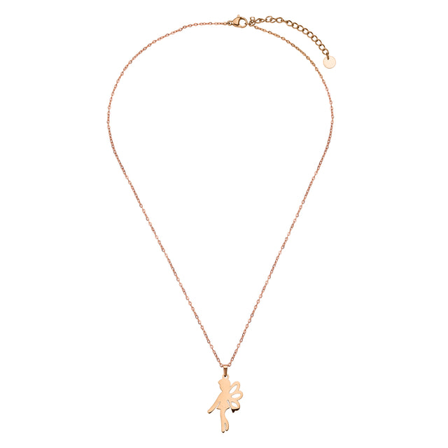 Set de Collar y Aretes de Acero Inoxidable Enso Para Mujer EJS3416R Rosado