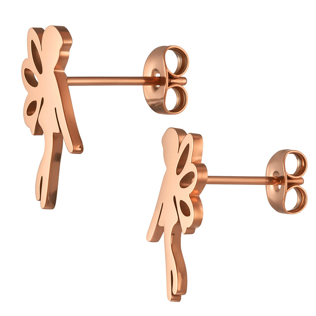 Set de Collar y Aretes de Acero Inoxidable Enso Para Mujer EJS3416R Rosado
